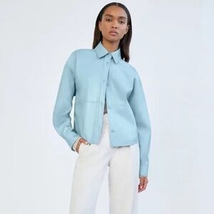 Aritzia Babaton cropped light blue jacket, size small